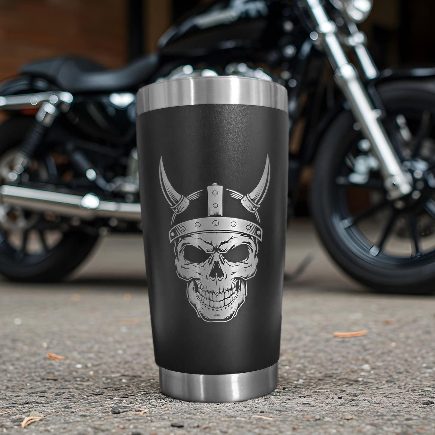 Rebel Ride - Viking Skull Tumbler