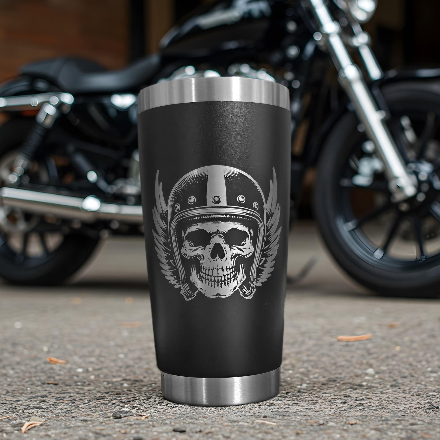 Rebel Ride - Skull Wings Tumbler