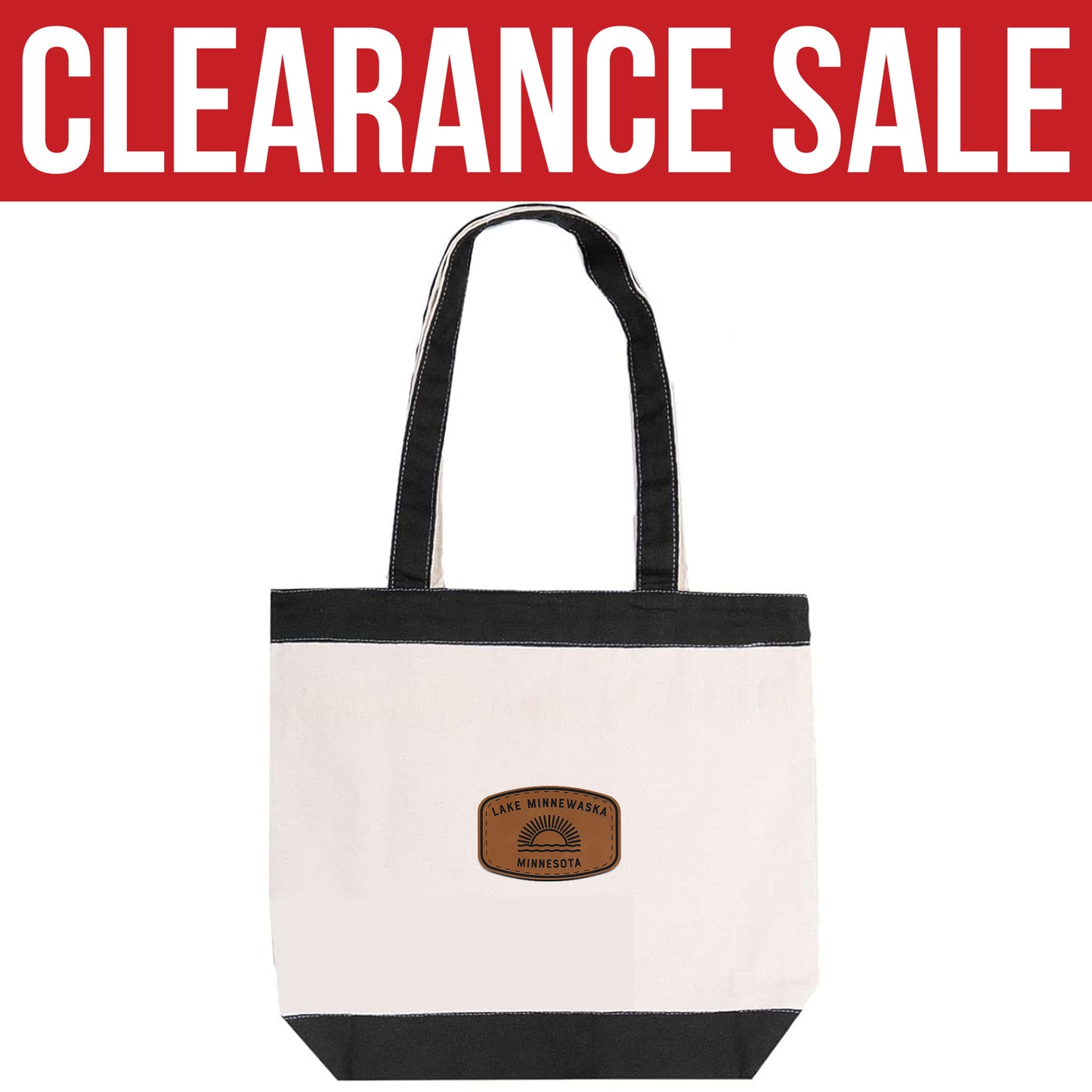 CLEARANCE - Lake Minnewaska Patch Canvas Tote