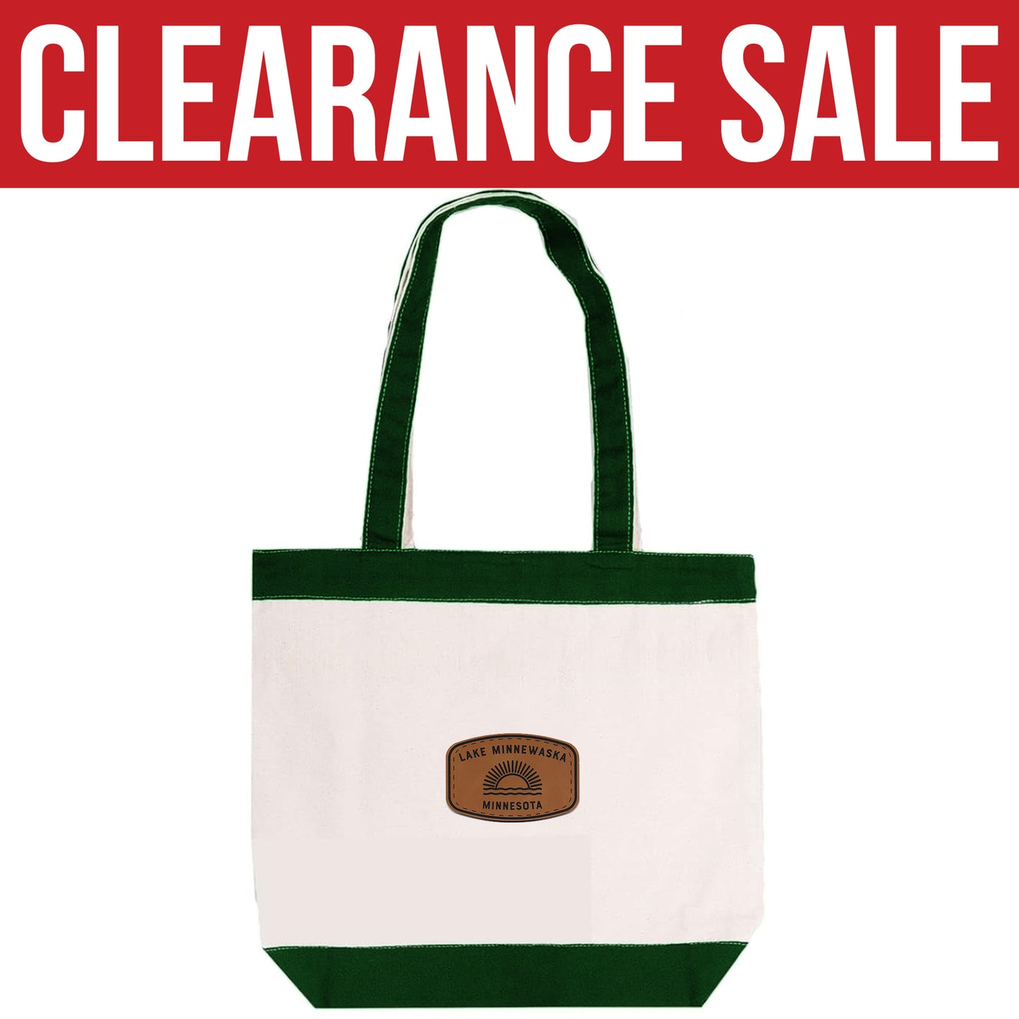 CLEARANCE - Lake Minnewaska Patch Canvas Tote