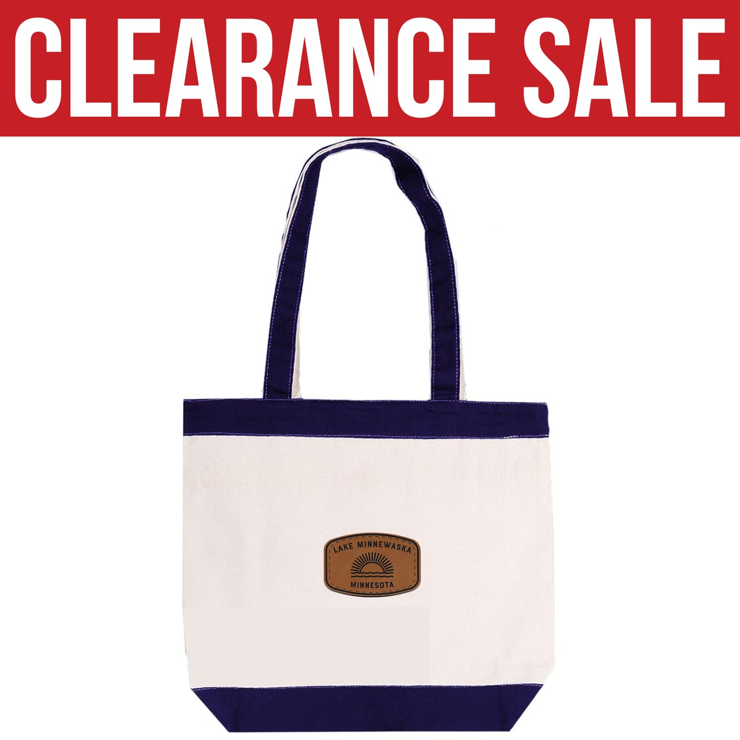 CLEARANCE - Lake Minnewaska Patch Canvas Tote