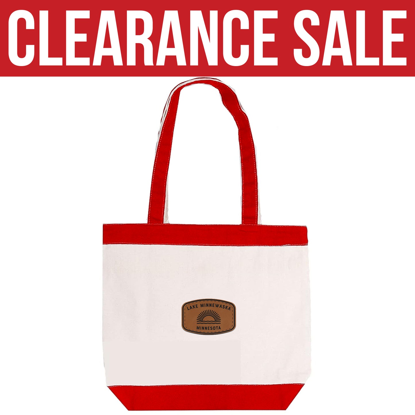 CLEARANCE - Lake Minnewaska Patch Canvas Tote