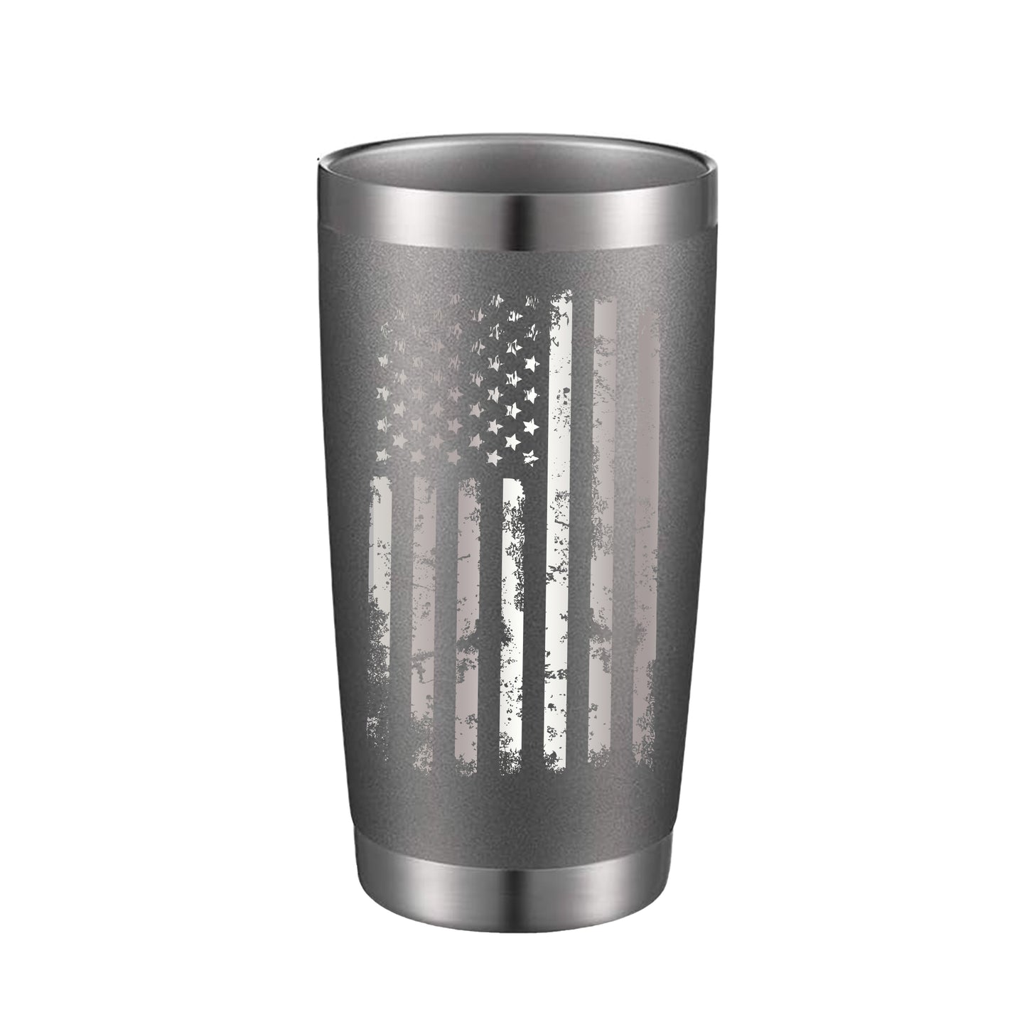 Distressed American Flag Stainless Steel Tumbler - Patriotic Drinkware