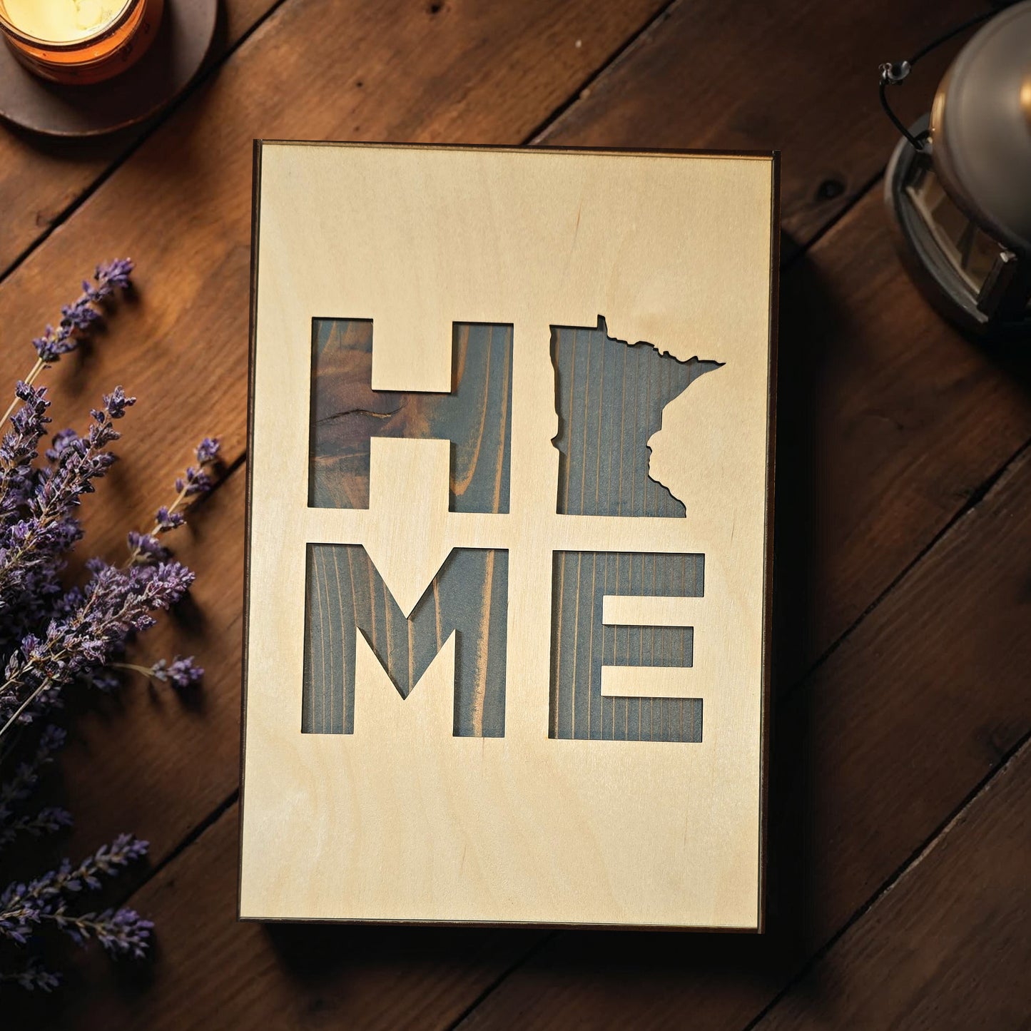 Minnesota "HOME" Wood Wall Art