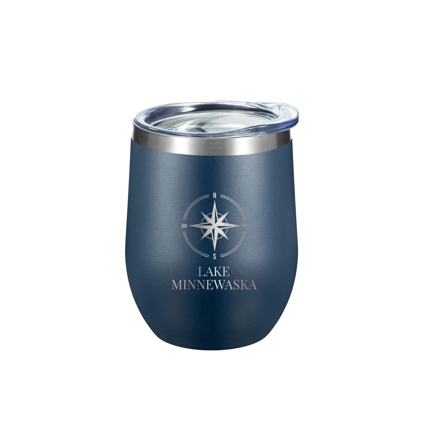 Lake Minnewaska Compass Stainless Steel Wine Tumbler