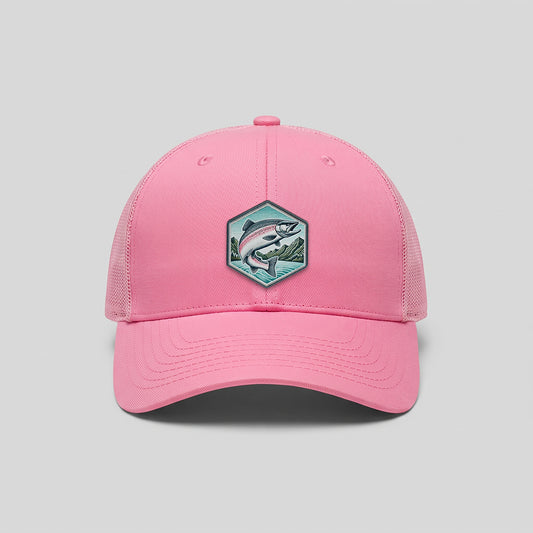 Jumping Salmon Yupoong Classic Retro Trucker Hat