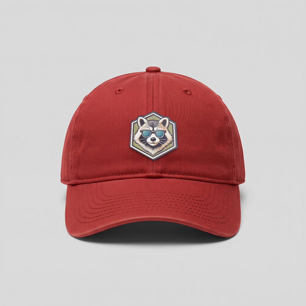 Cool Raccoon Unstructured Cotton Twill Dad Hat