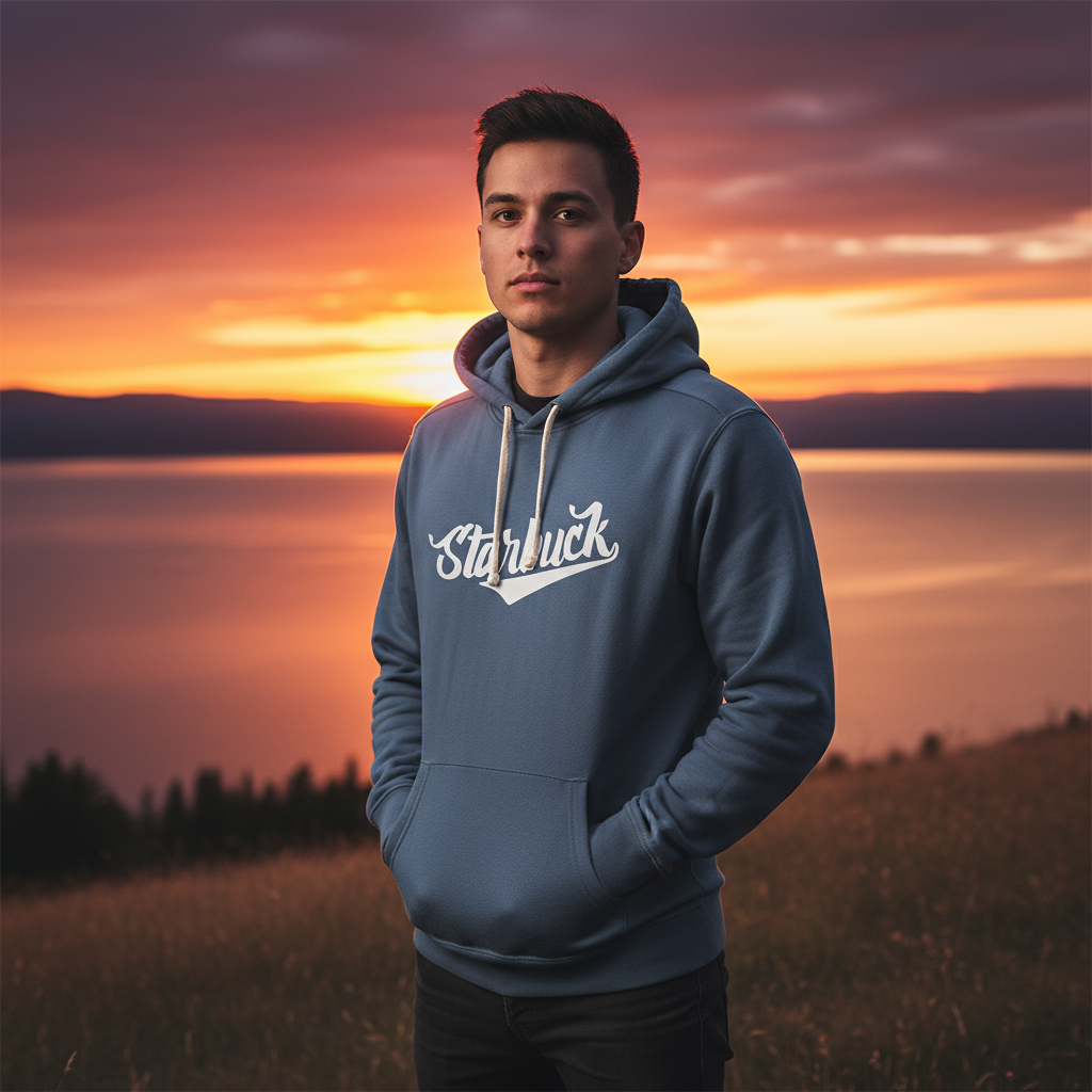 Starbuck Logo Type Fleece Hoodie