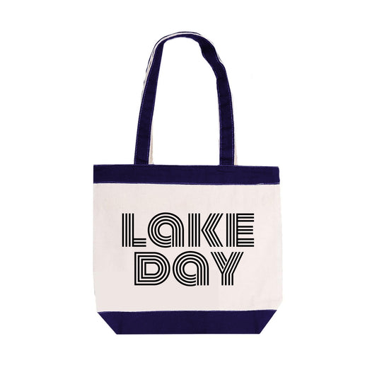Lake Day Canvas Tote Bag