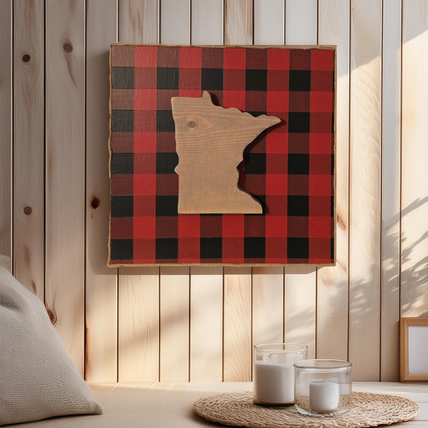 Wall Art - Minnesota Buffalo Plaid