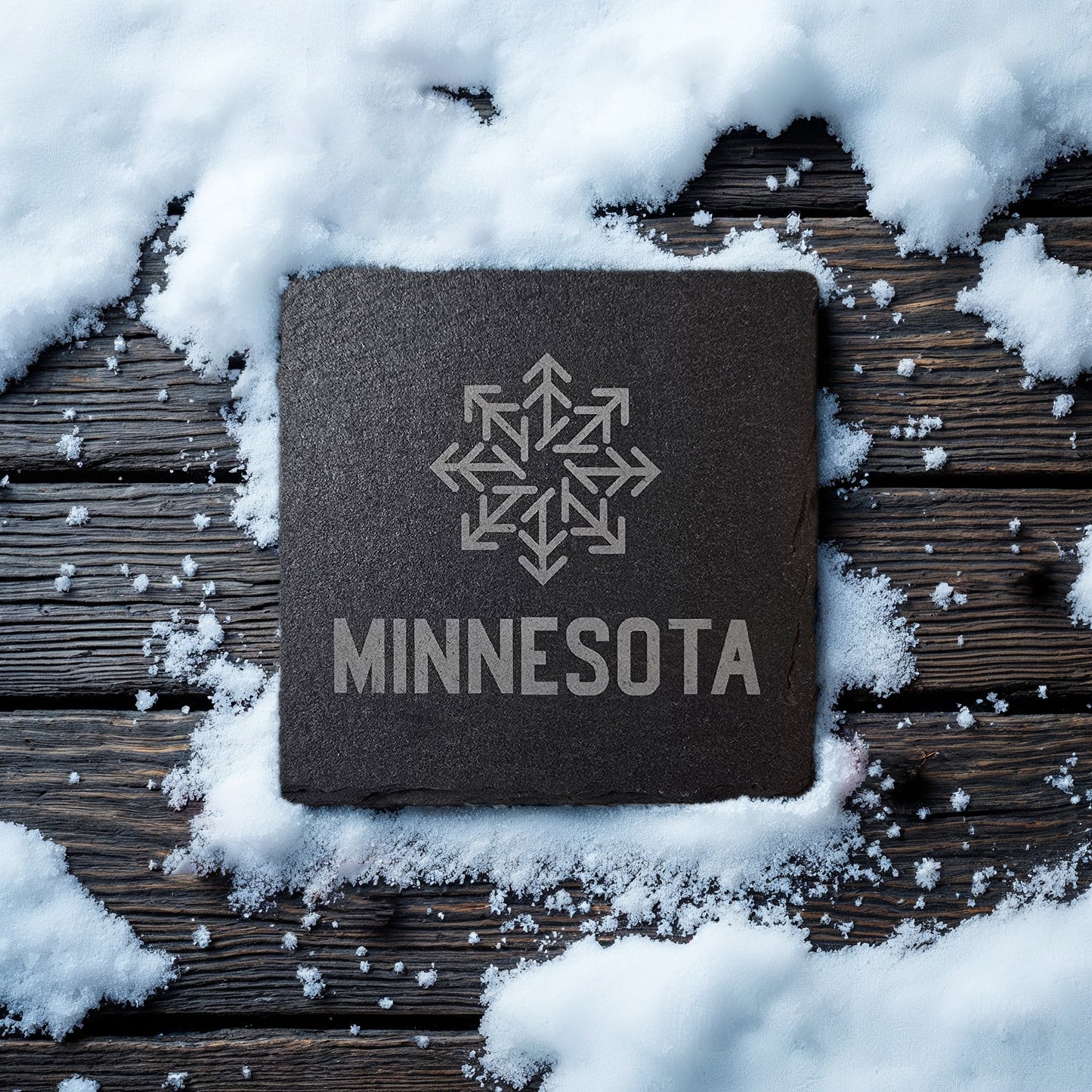 Personalized Snowflake Slate Coaster
