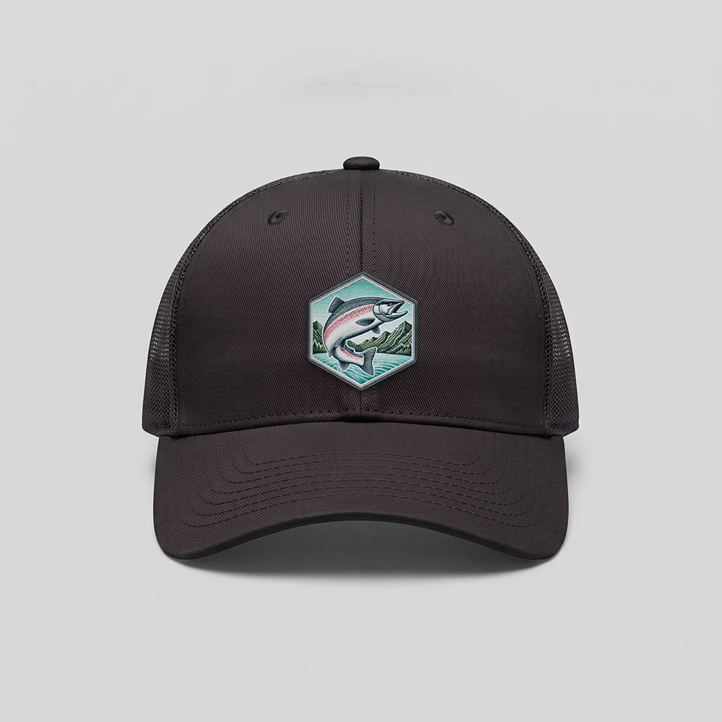 Jumping Salmon Yupoong Classic Retro Trucker Hat