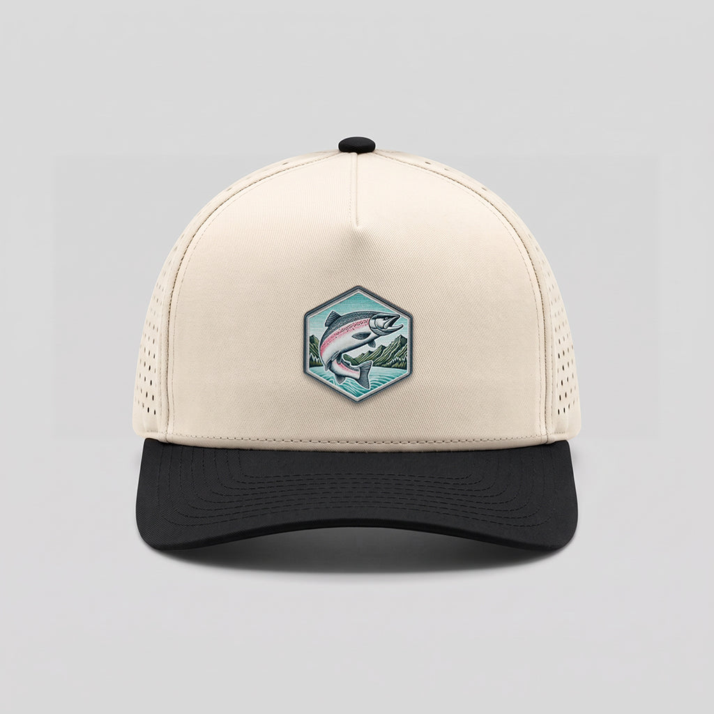 Jumping Salmon Water-Resistant Performance Snapback Hat
