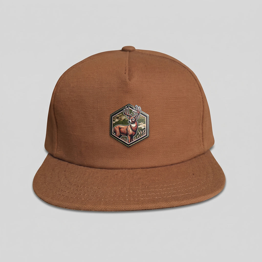 Whitetail Deer Heavyweight Duck Canvas Snapback Hat