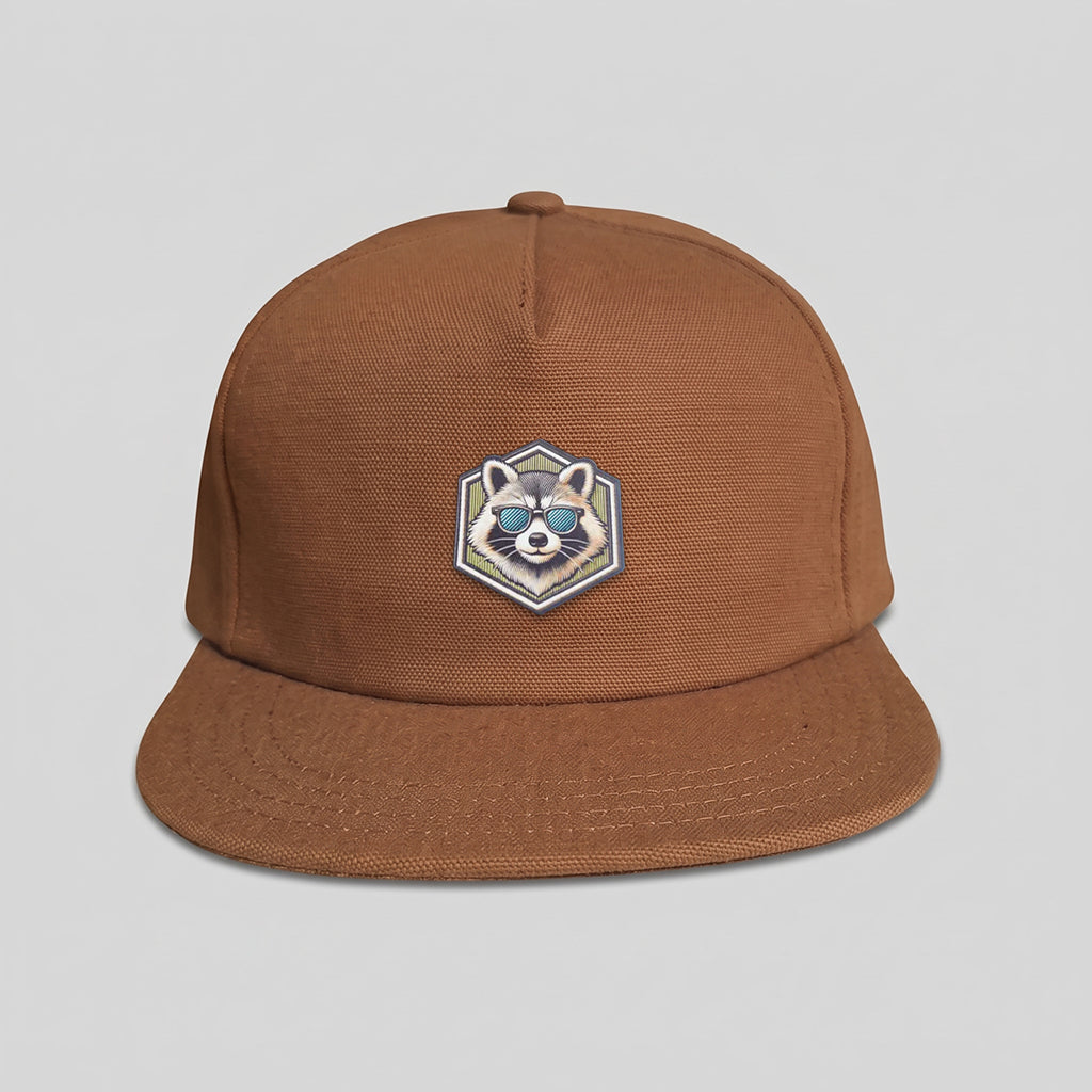 Cool Raccoon Heavyweight Duck Canvas Snapback Hat