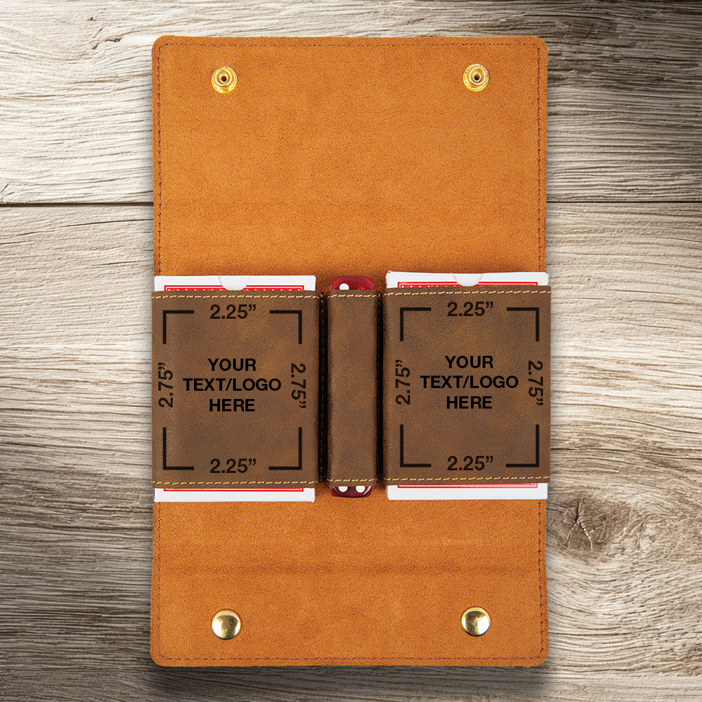 Custom Engraved Leatherette Card & Dice Set