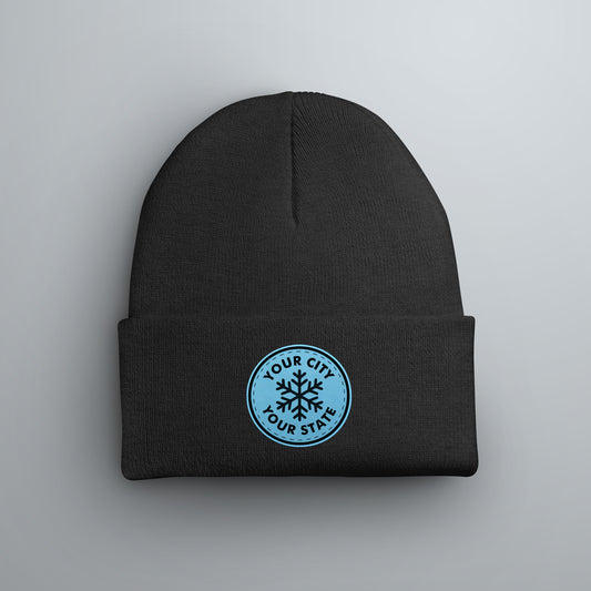 Custom City Snowflake Winter Beanie