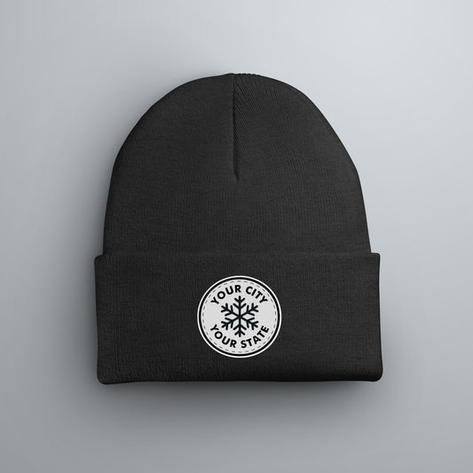 Custom City Snowflake Winter Beanie