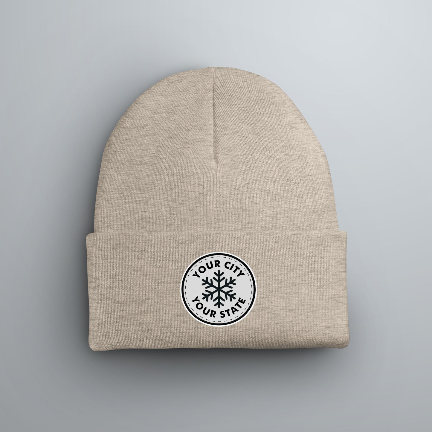 Custom City Snowflake Winter Beanie