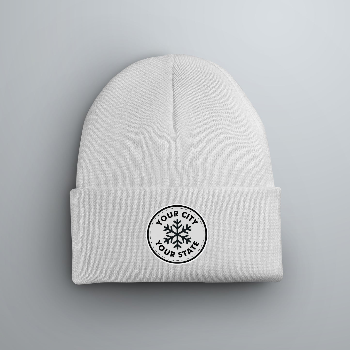 Custom City Snowflake Winter Beanie