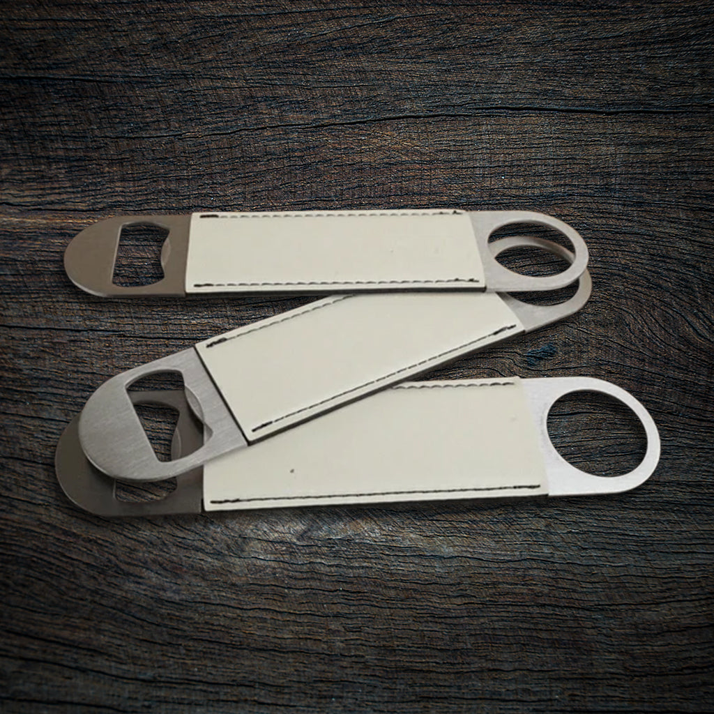 Custom Laser-Engraved Leatherette Speed Bottle Opener | Heavy-Duty Bar Blade