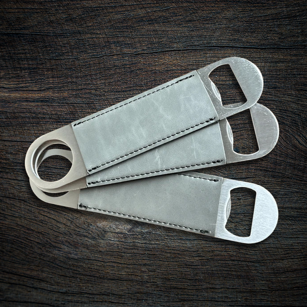 Custom Laser-Engraved Leatherette Speed Bottle Opener | Heavy-Duty Bar Blade