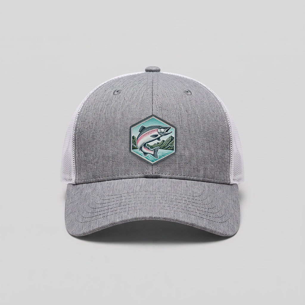 Jumping Salmon Yupoong Classic Retro Trucker Hat
