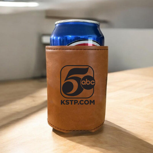 KSTP Custom Engraved Leatherette Can Cooler