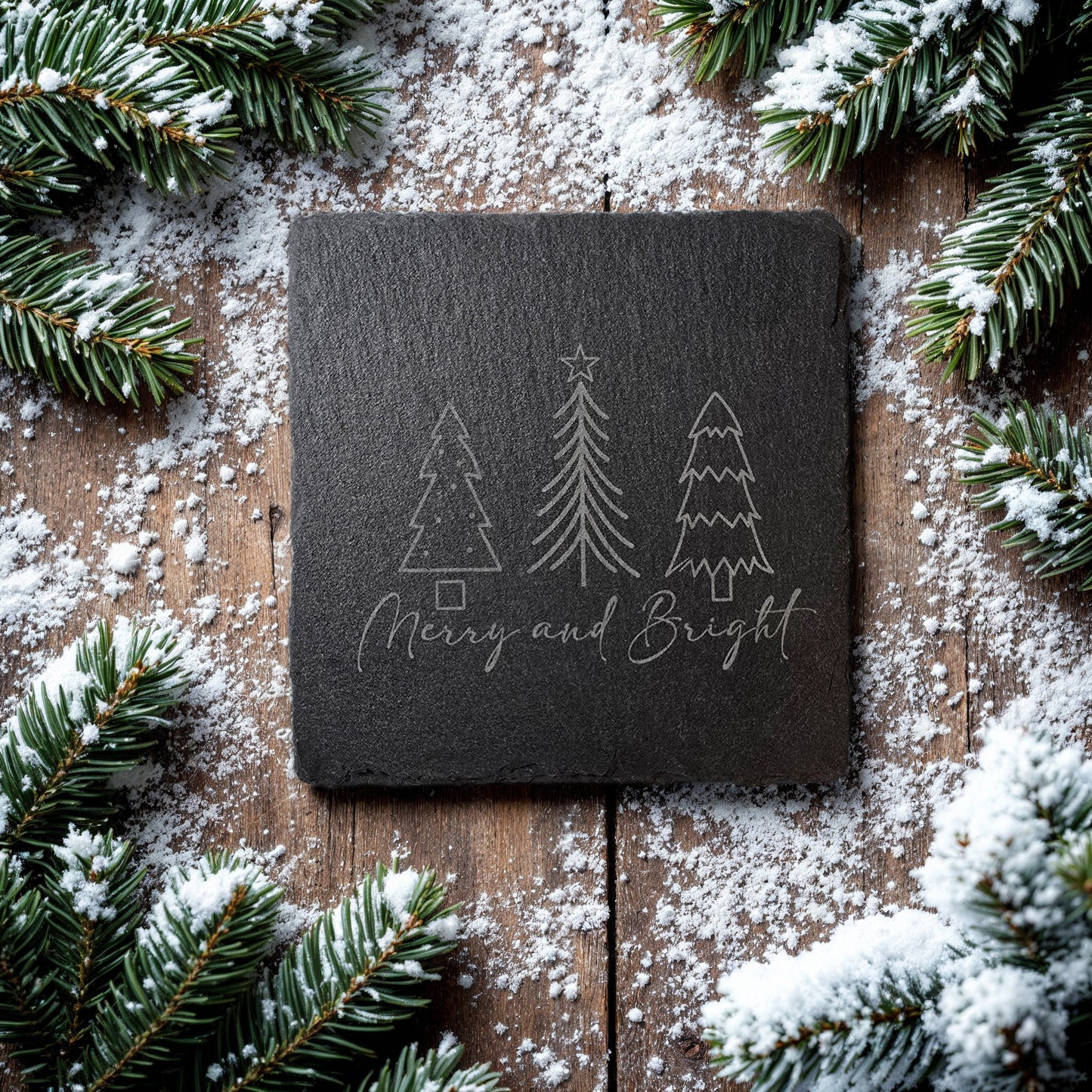 Slate Coaster - Holiday Themed