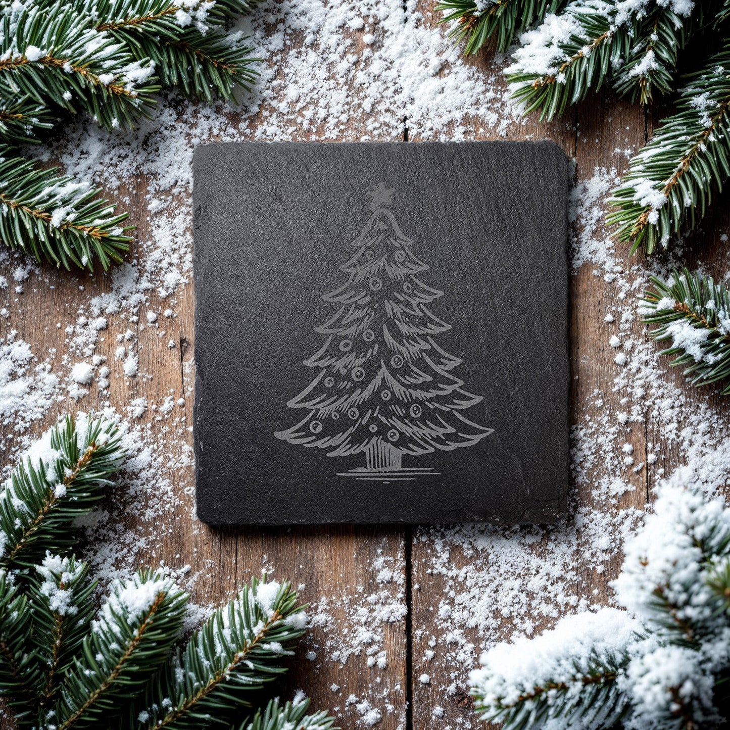 Slate Coaster - Holiday Themed