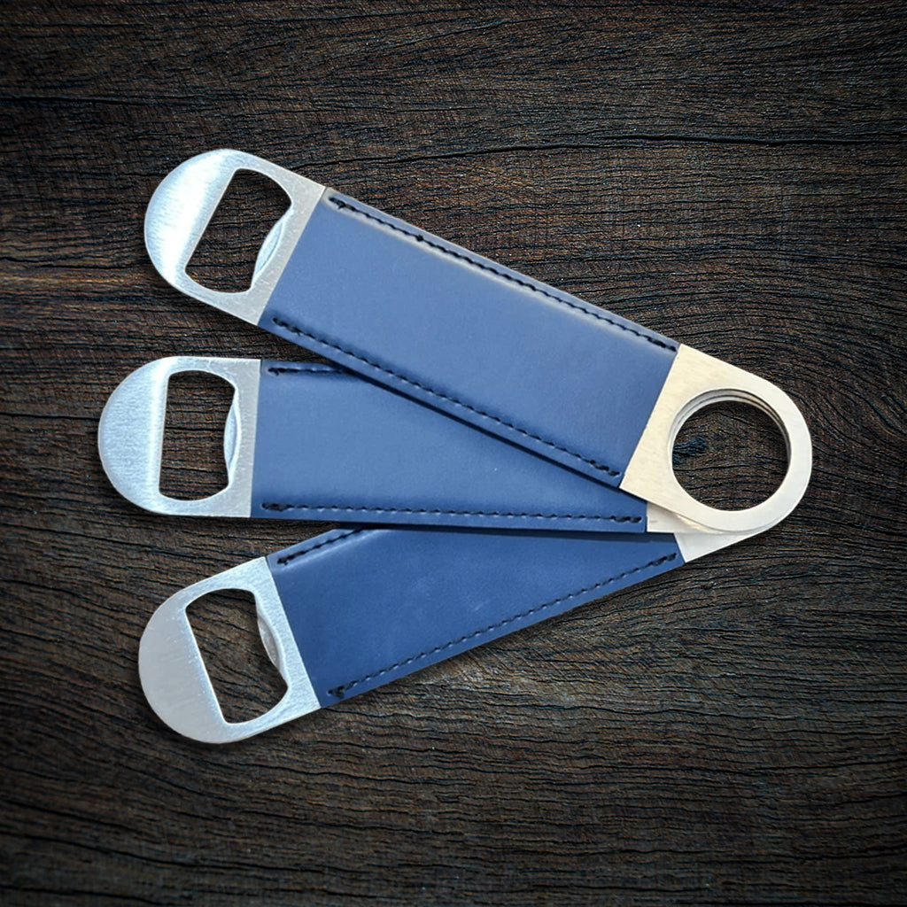 Custom Laser-Engraved Leatherette Speed Bottle Opener | Heavy-Duty Bar Blade