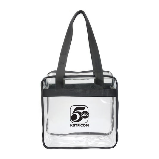 KSTP Custom Stadium Clear Zippered Tote Bag
