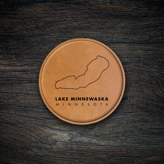 MLA - Lake Minnewaska Map Leatherette Coaster