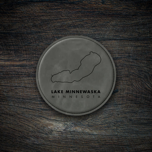 MLA - Lake Minnewaska Map Leatherette Coaster
