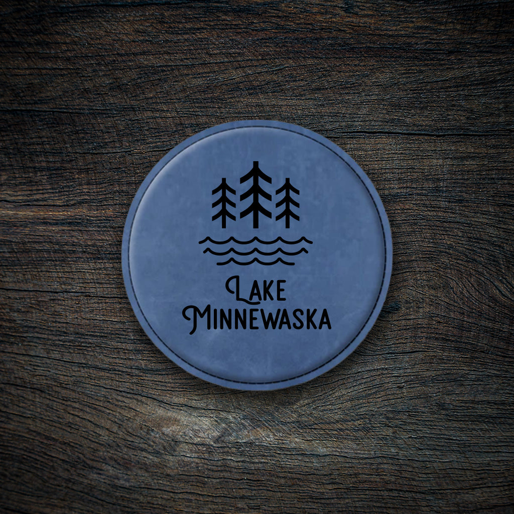Lake Minnewaska Icon Leatherette Coaster
