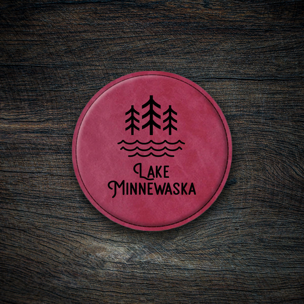 Lake Minnewaska Icon Leatherette Coaster