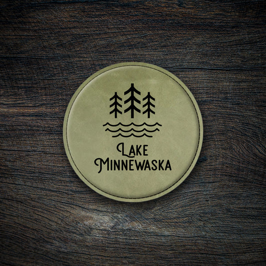 MLA - Lake Minnewaska Icon Leatherette Coaster
