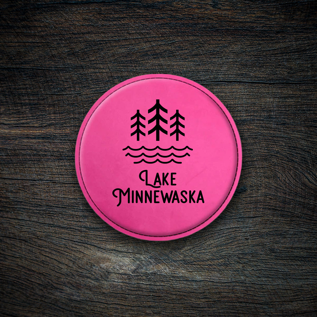 Lake Minnewaska Icon Leatherette Coaster