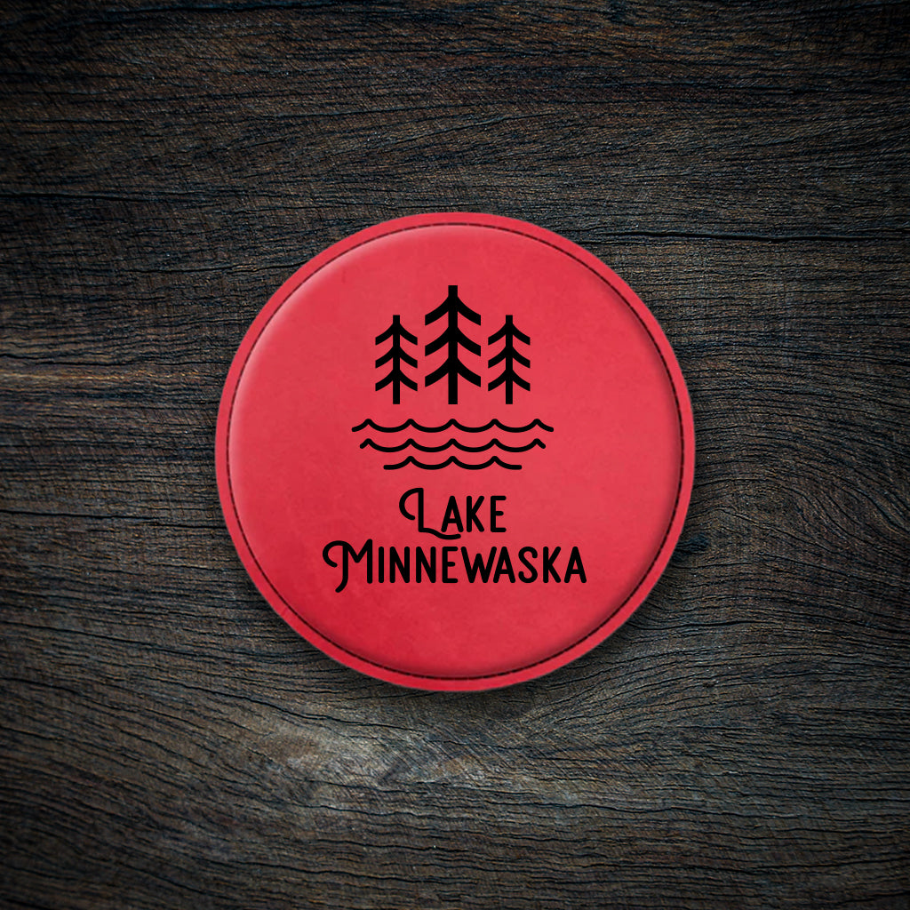 Lake Minnewaska Icon Leatherette Coaster