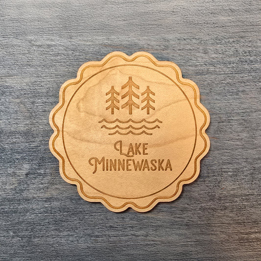 Lake Minnewaska Icon Wood Magnet