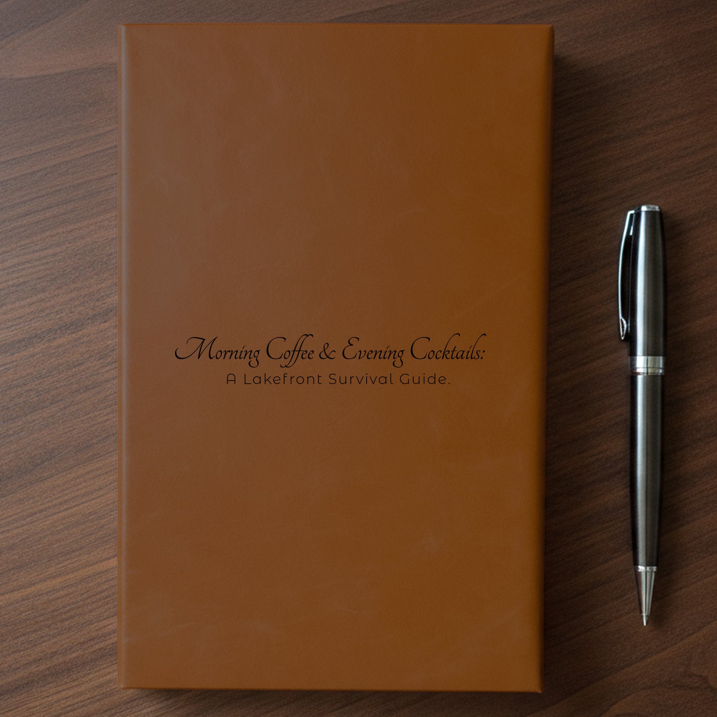 "Morning Coffee & Evening Cocktails" - Minnesota Nice-ish Laser Engraved Journal