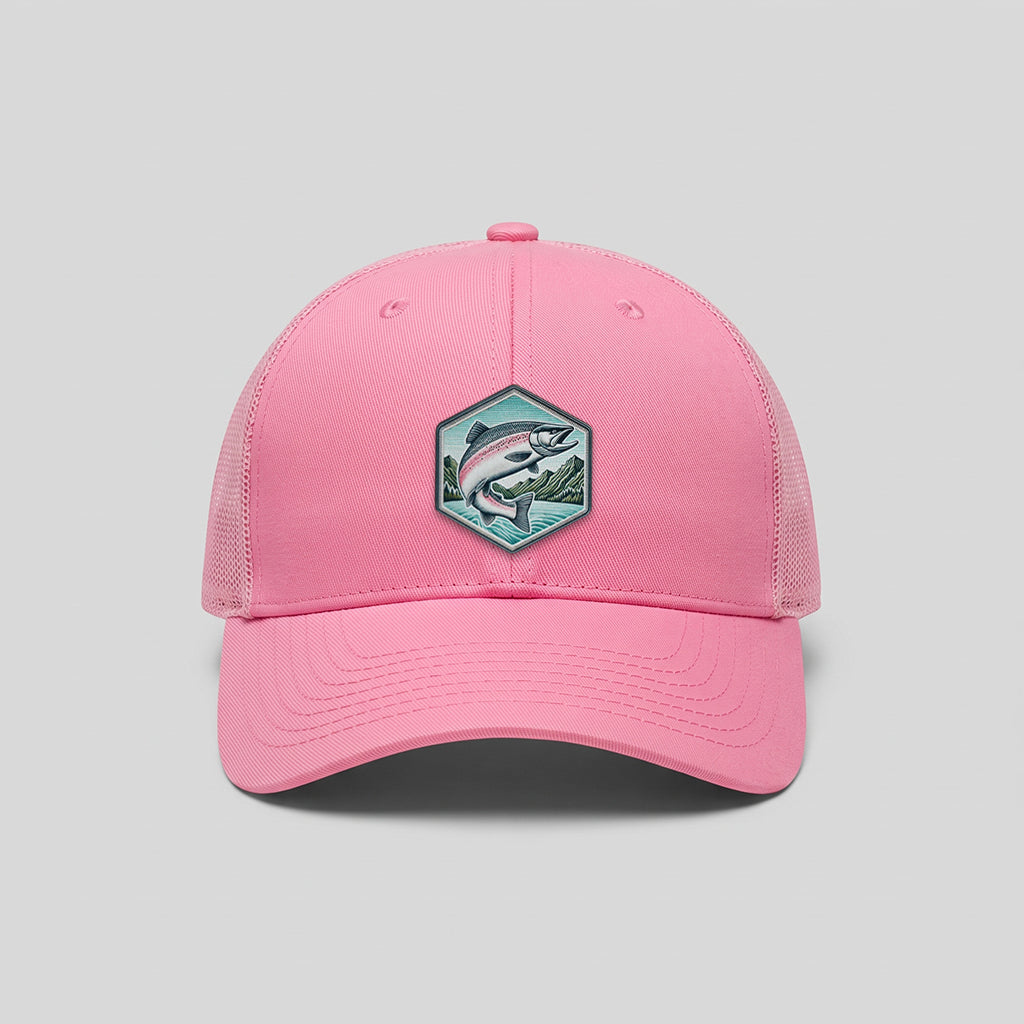 Jumping Salmon Yupoong Classic Retro Trucker Hat