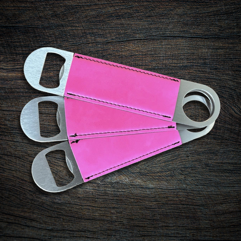 Custom Laser-Engraved Leatherette Speed Bottle Opener | Heavy-Duty Bar Blade