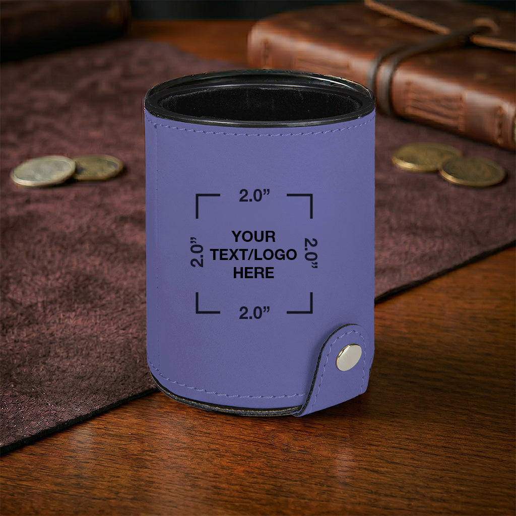 Custom Engraved Leatherette Dice Shaker Cup