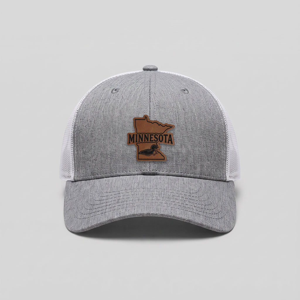 Minnesota Loon Leather Patch Yupoong Retro Trucker Hat