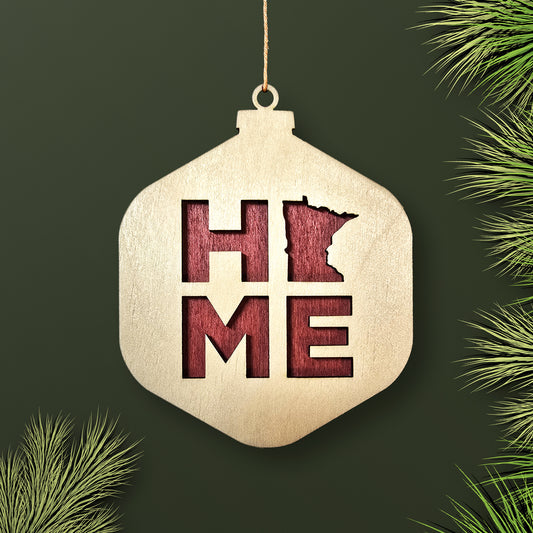 Retro Hex "HOME" Christmas Ornament