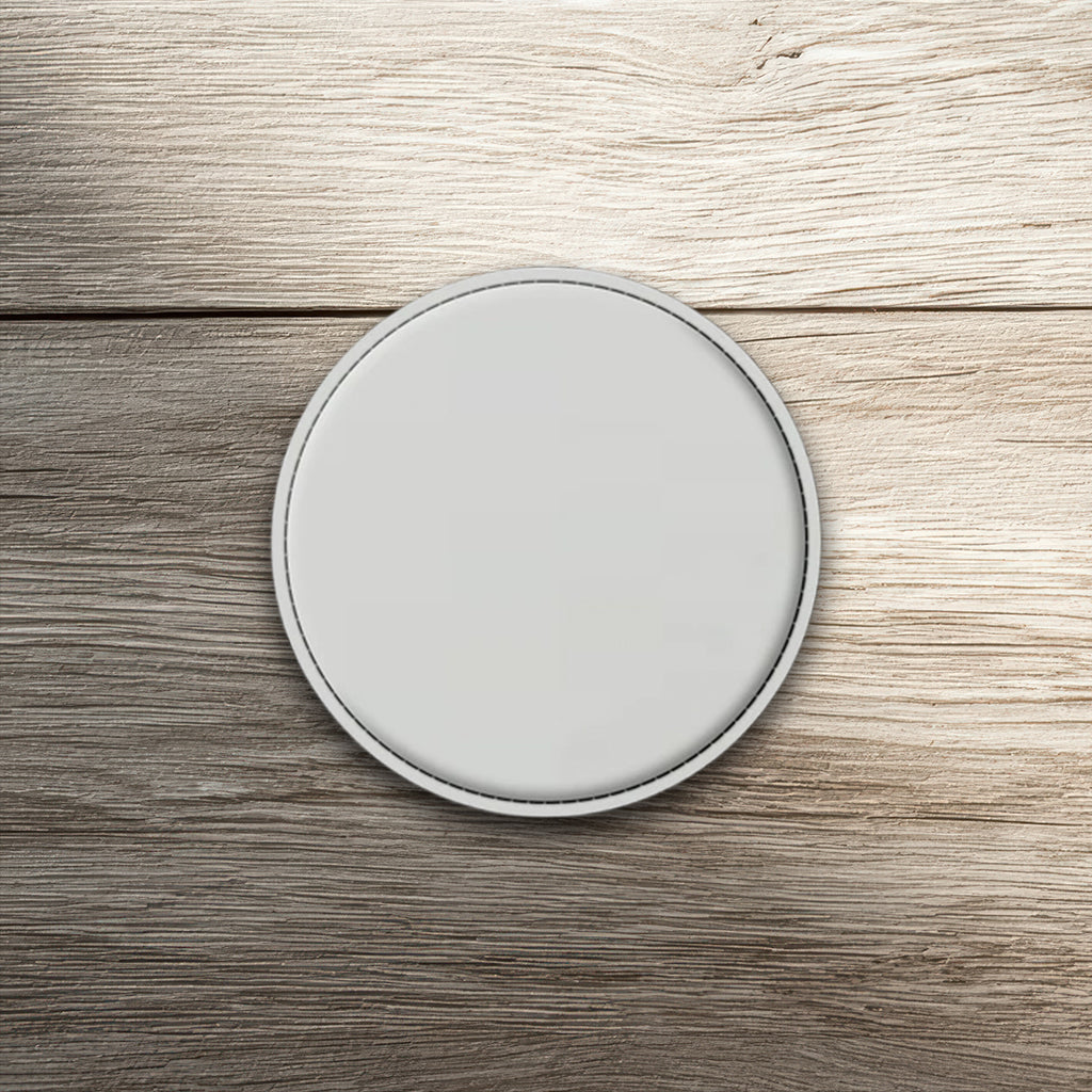 Custom Laser-Engraved Round Leatherette Coasters