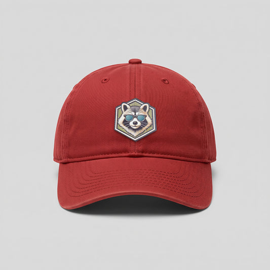 Cool Raccoon Unstructured Cotton Twill Dad Hat