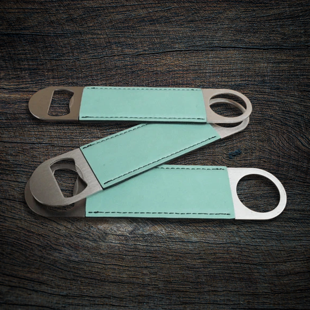 Custom Laser-Engraved Leatherette Speed Bottle Opener | Heavy-Duty Bar Blade
