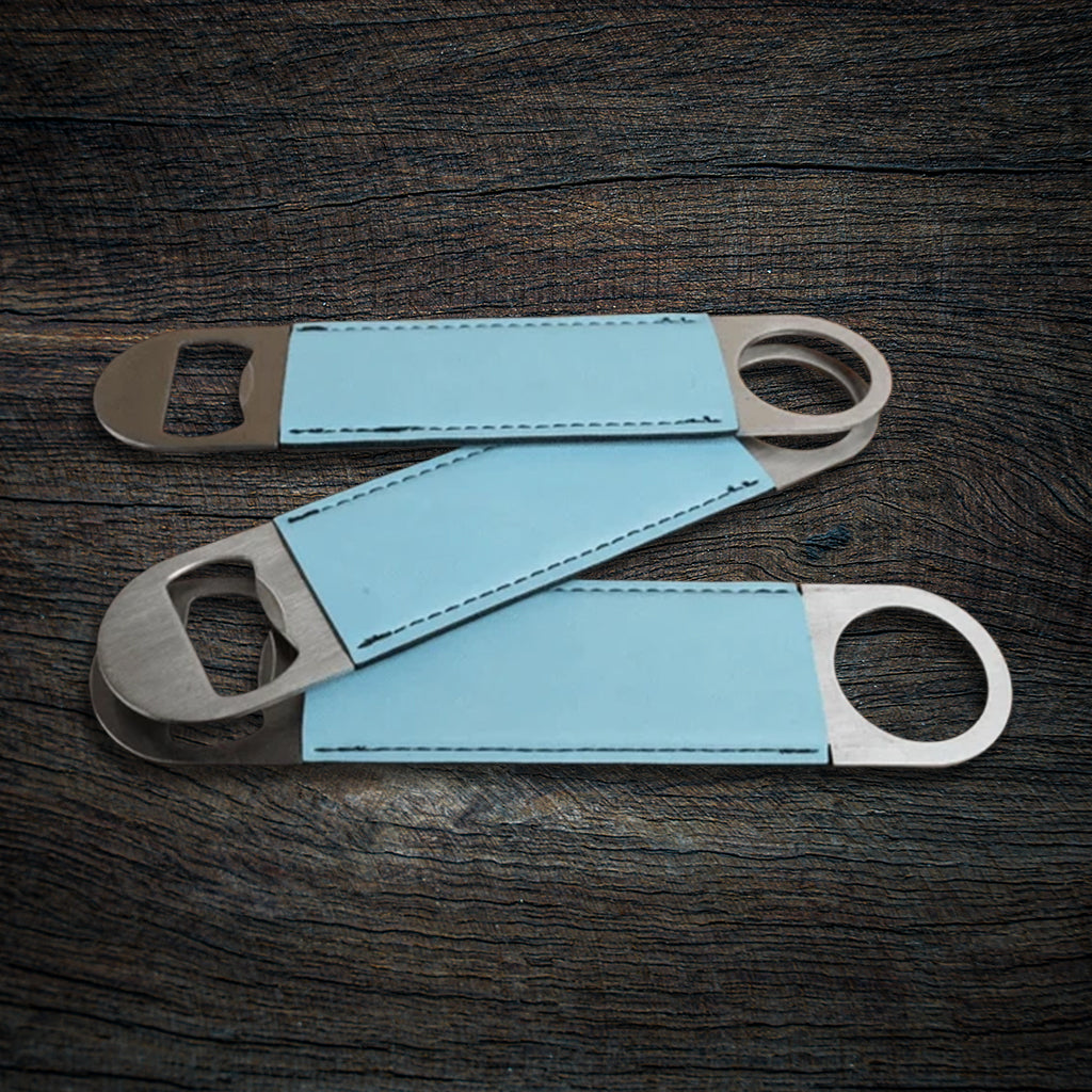 Custom Laser-Engraved Leatherette Speed Bottle Opener | Heavy-Duty Bar Blade